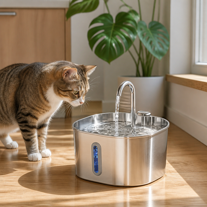 Fontaine à eau Noä inox 2,2 L pour chat