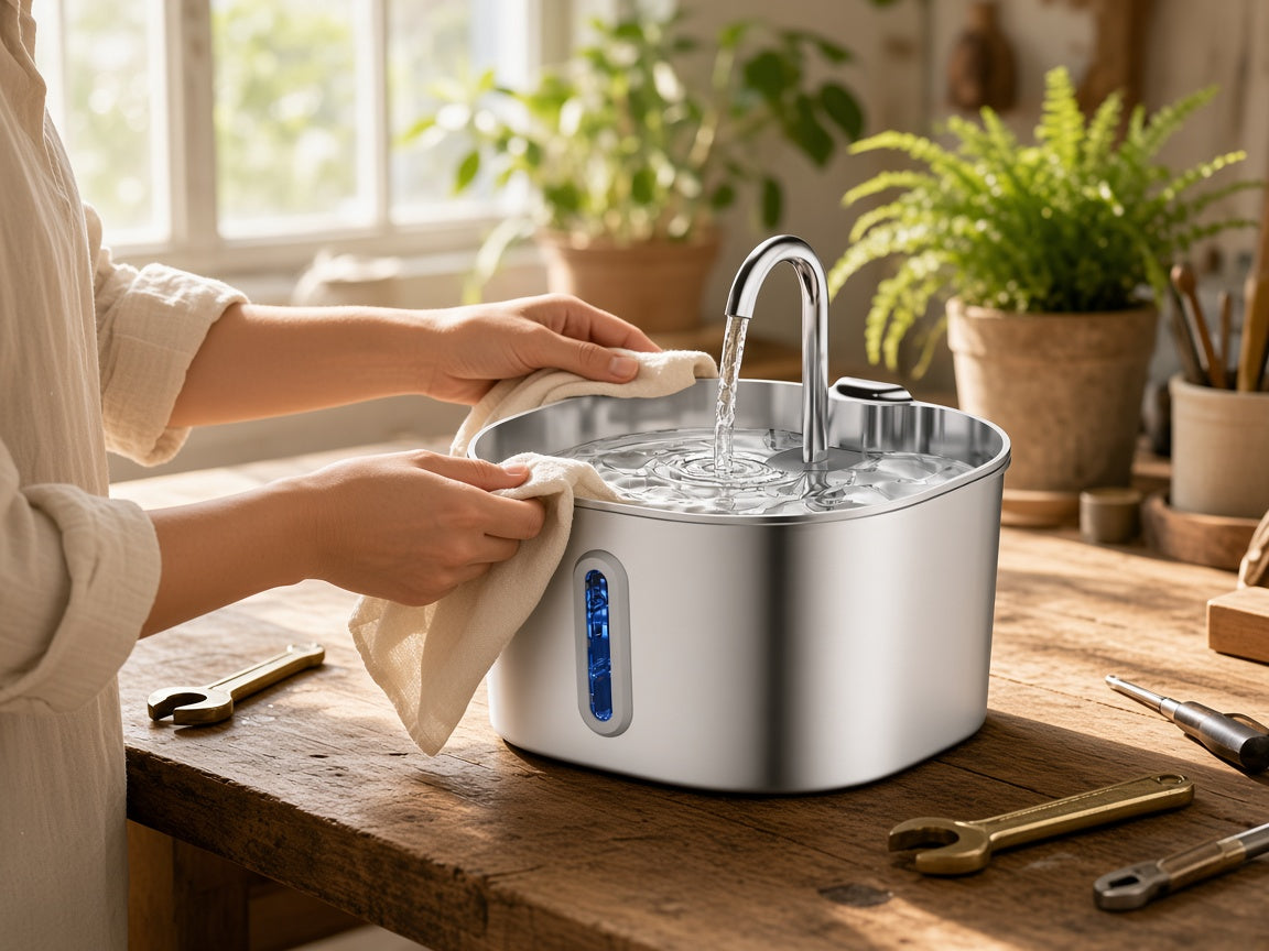 Atelier Noä, fontaine inox 2,2 L au robinet col de cygne